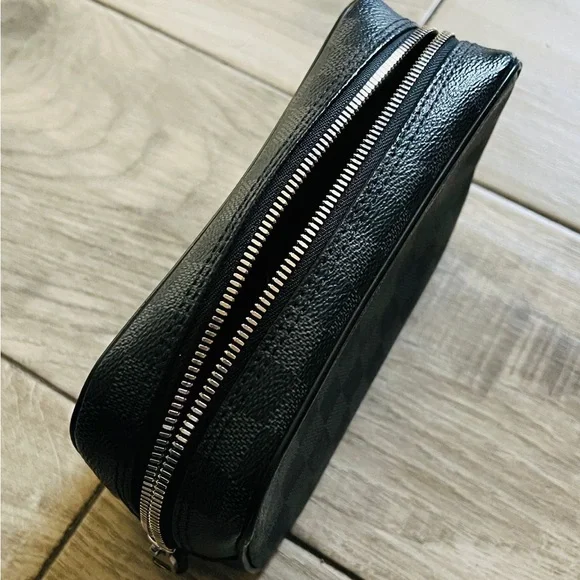Louis Vuitton Black Checkered Toiletry Bag